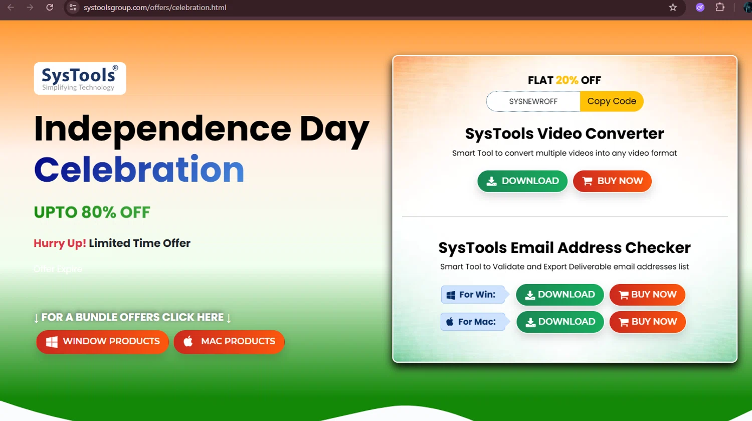 SysTools Software checkout page showing SysTools Software promo code box | Screenshot taken by SimplyCodes community member on Sep 5, 2025