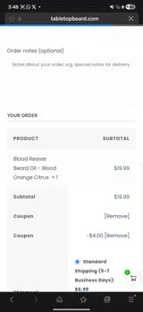 take20 coupon verification screenshot