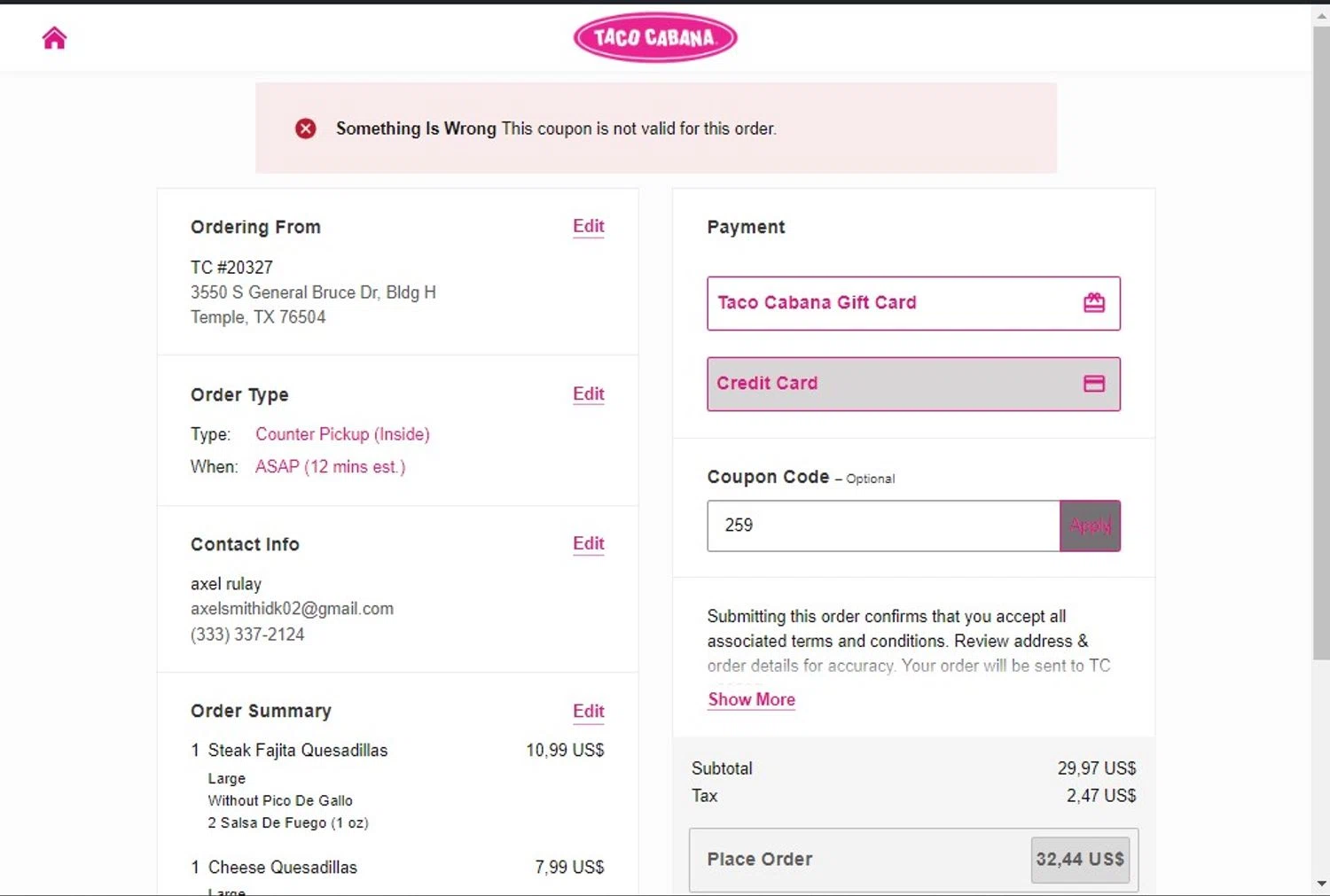 Taco Cabana Promo Codes – $10 Off | May 2024