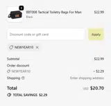 NEWYEAR10 coupon verification screenshot