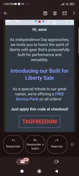 Tagfreedom coupon verification screenshot