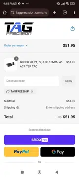 TAGFREESHIP coupon verification screenshot