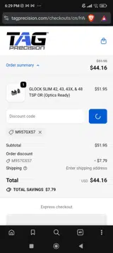M957GX57 coupon verification screenshot