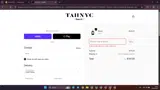 TAHNYC coupon verification screenshot