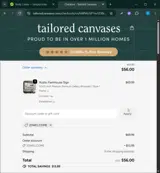 20WELCOME coupon verification screenshot