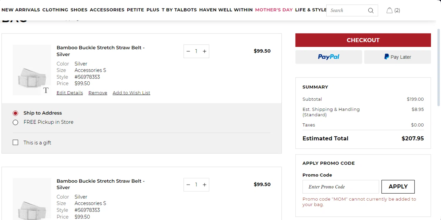 how to use Talbots coupons