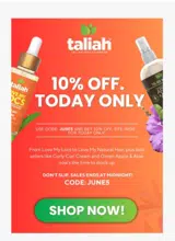 Taliah Waajid coupon verification screenshot