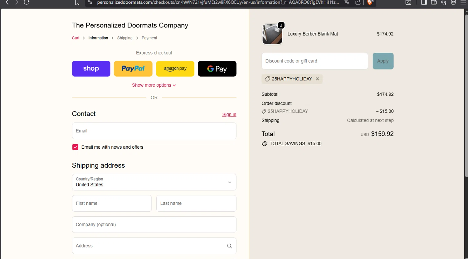 Talia Sari discount code screenshot showing code NEWYEAR applied at Talia Sari checkout page. Uploaded by SimplyCodes community member crischidy25 on Dec 30, 2025