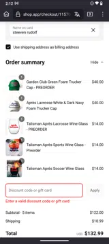 VIP30 coupon verification screenshot