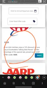 Talking Stick Resort coupon verification screenshot