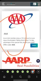 Talking Stick Resort coupon verification screenshot