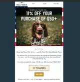 11THANK coupon verification screenshot