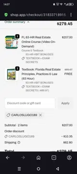 CARLOSLUGO189 coupon verification screenshot