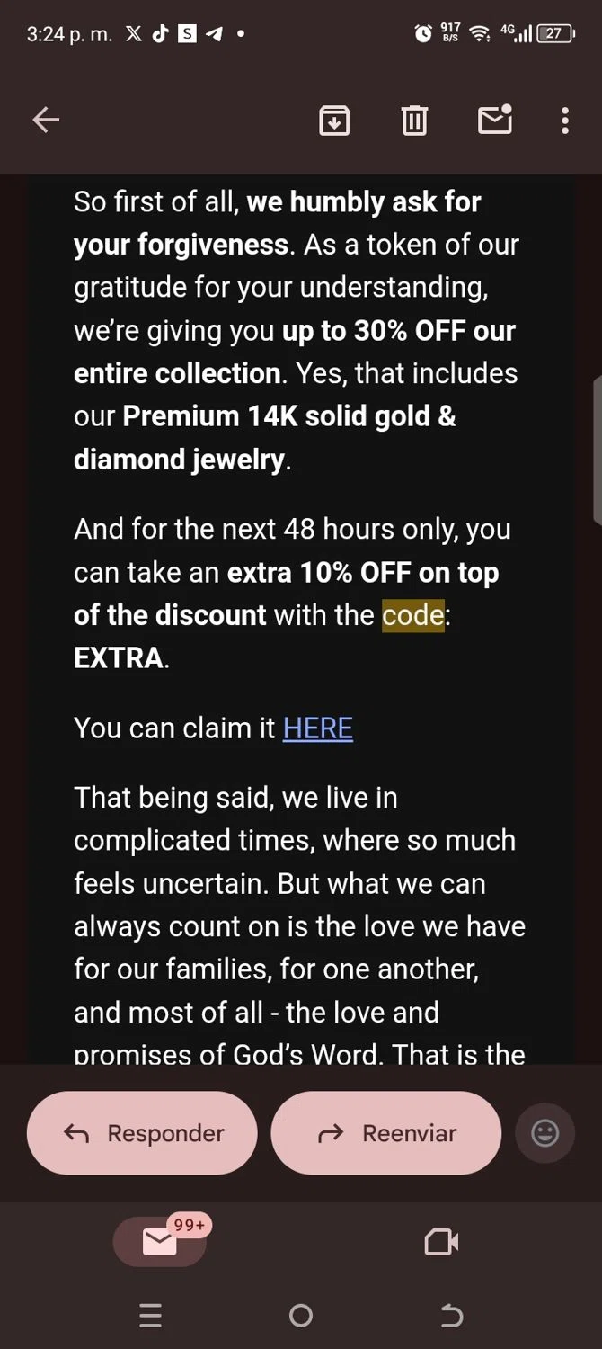 Tanaor Jewelry discount code screenshot showing code Extra applied at Tanaor Jewelry checkout page. Uploaded by SimplyCodes community member kellymoreno on Sep 23, 2025
