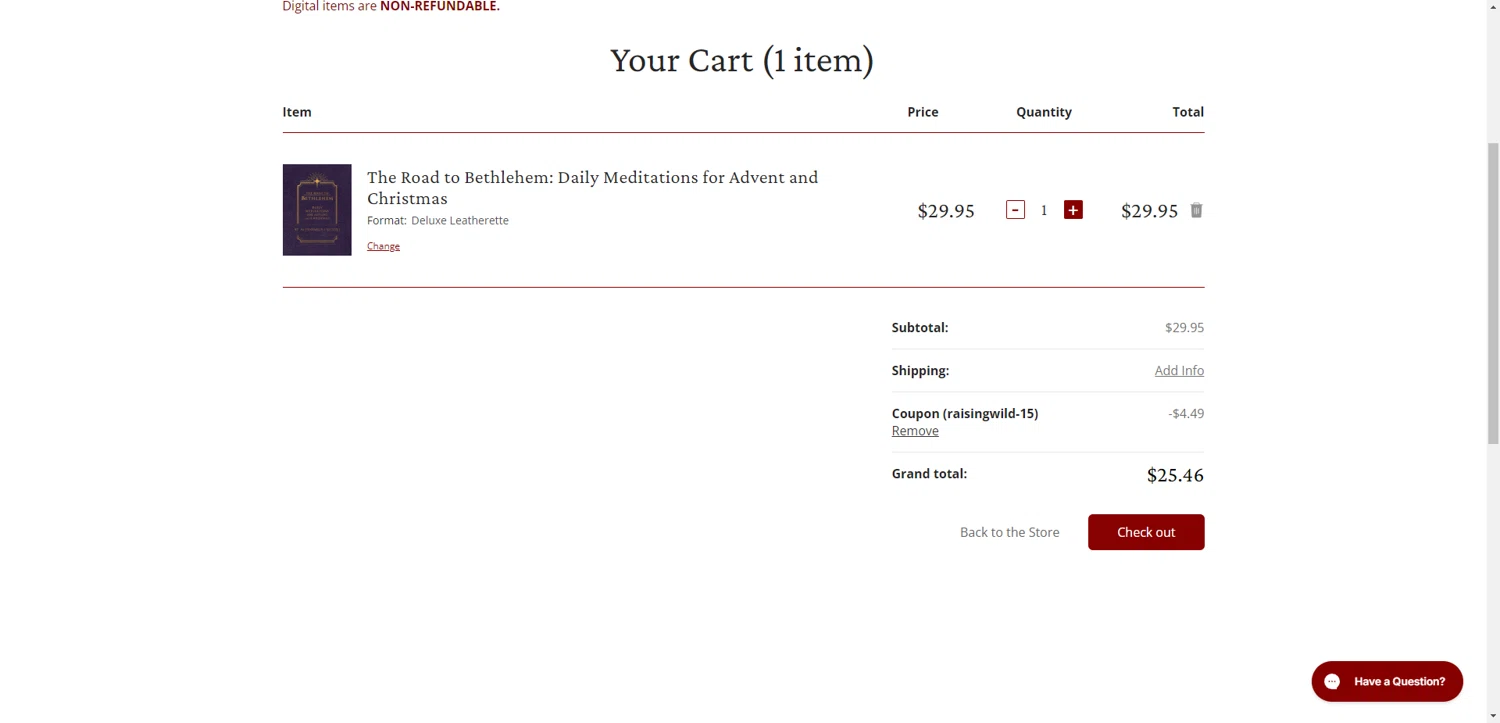 Tan Books promo code screenshot showing code raisingwild-15 applied at Tan Books checkout page. Uploaded by SimplyCodes community member CashSentinel5495 on Jul 5, 2025