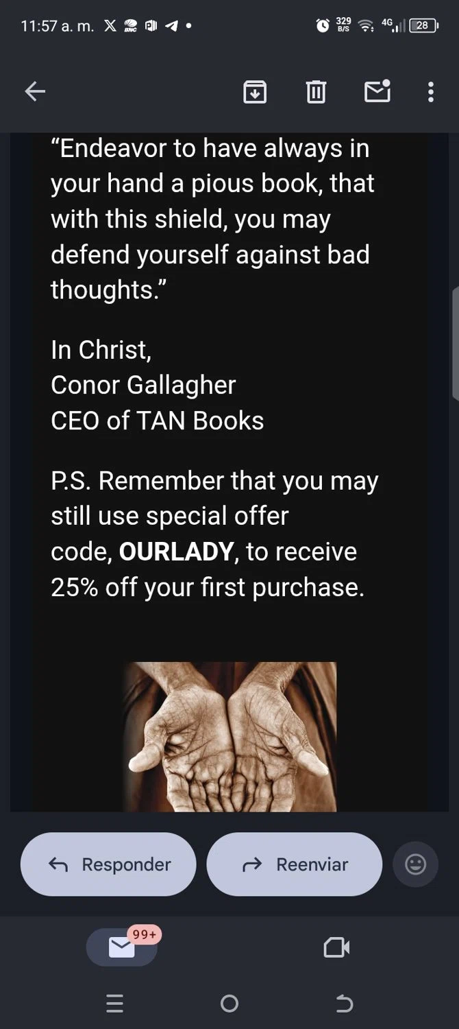 Tan Books promo code screenshot showing code OURLADY applied at Tan Books checkout page. Uploaded by SimplyCodes community member kellymoreno on Jan 29, 2026