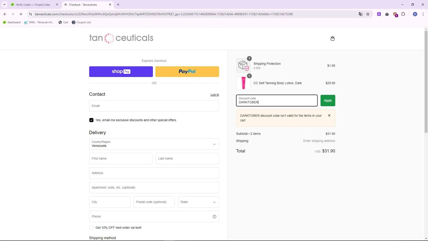 how to use Tanceuticals coupons