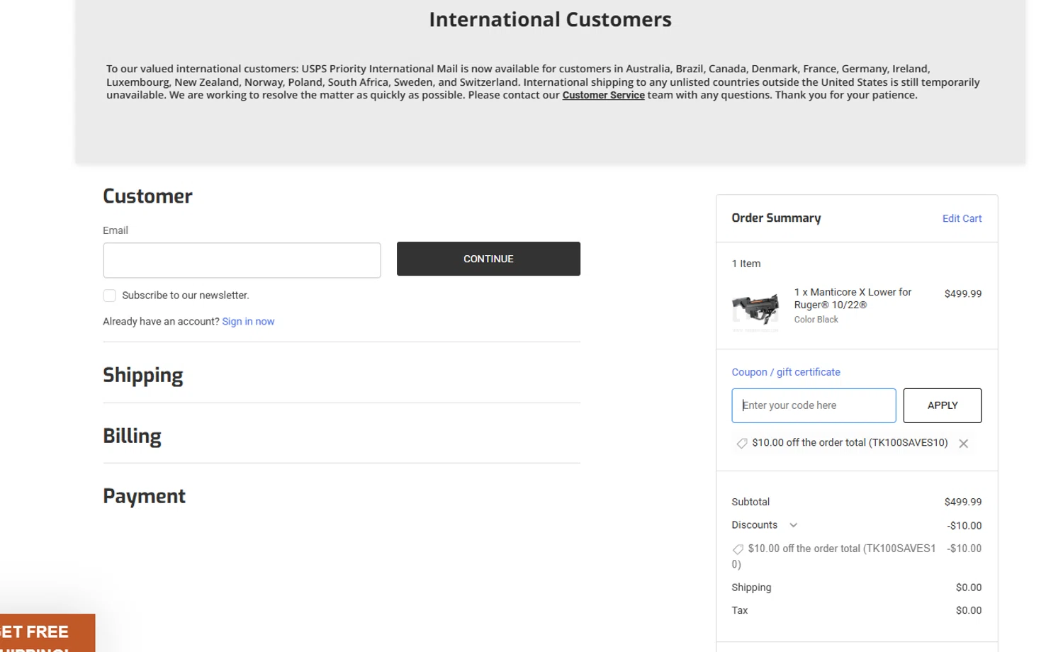 Tandem Kross checkout page showing Tandem Kross promo code box | Screenshot taken by SimplyCodes community member on Jan 1, 2026