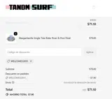 WELCOME32891 coupon verification screenshot