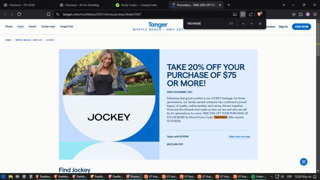 Tanger checkout page showing Tanger promo code box | Screenshot taken by SimplyCodes community member on Nov 28, 2024