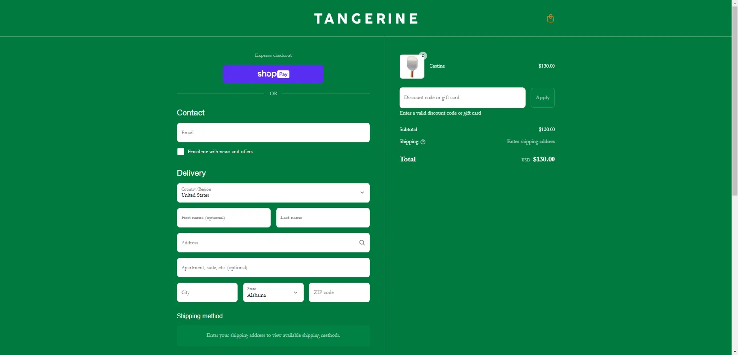 Tangerine Paddle discount code screenshot showing code welcome10 applied at Tangerine Paddle checkout page. Uploaded by SimplyCodes community member DiscountWarden480 on Jul 5, 2025