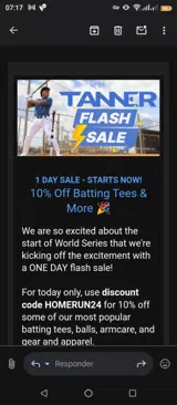 Tanner Tees coupon verification screenshot