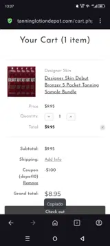 depot10 coupon verification screenshot