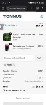 ADER0 coupon verification screenshot
