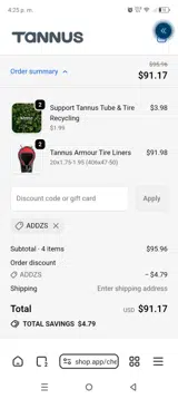 ADDZS coupon verification screenshot