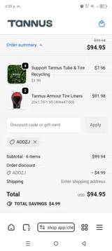 ADDZJ coupon verification screenshot