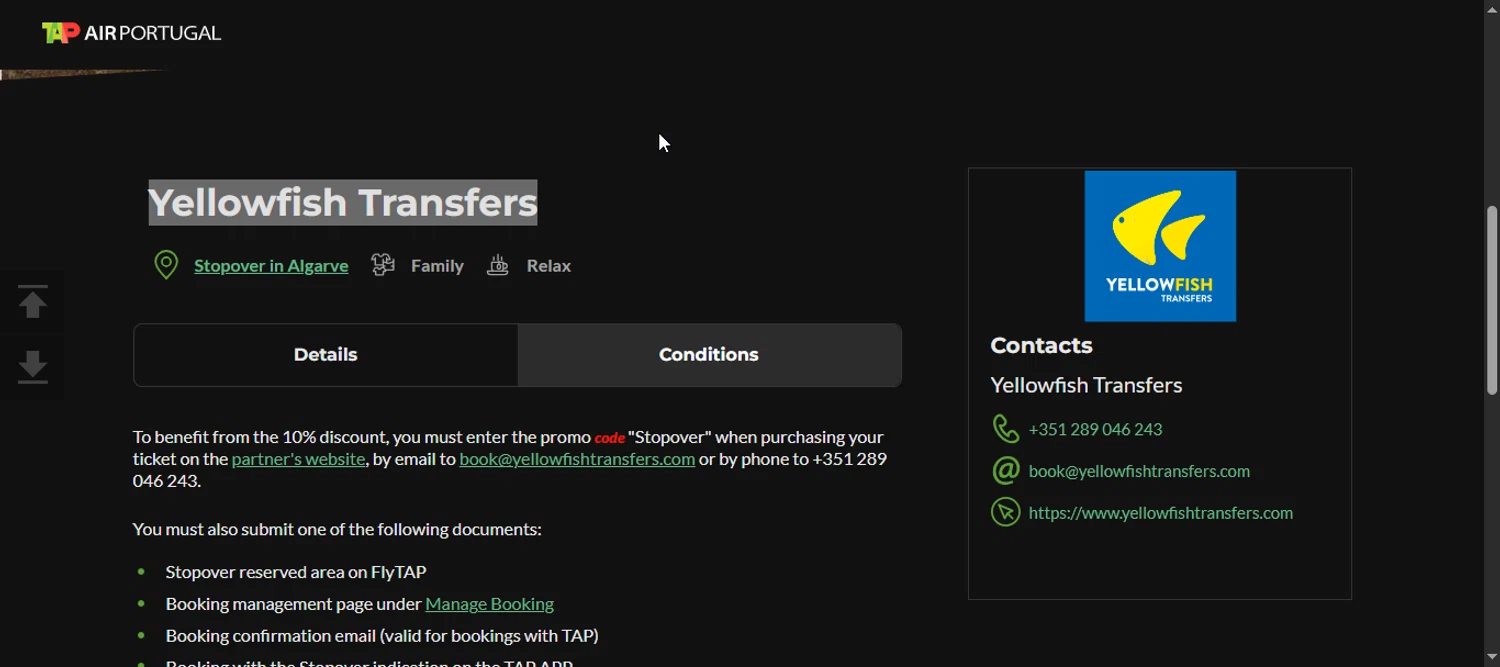 TAP Air Portugal promo code screenshot showing code Stopover applied at TAP Air Portugal checkout page. Uploaded by SimplyCodes community member 111111 on Jul 10, 2025