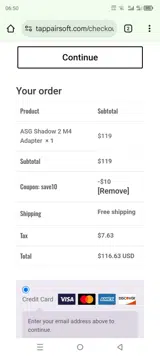 SAVE10 coupon verification screenshot