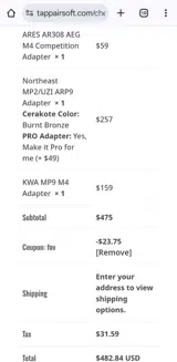 FOV coupon verification screenshot