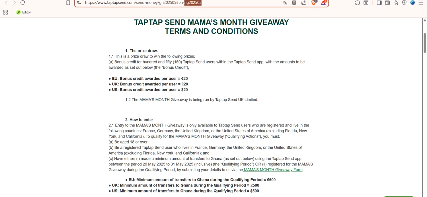 Taptap Send checkout page showing Taptap Send promo code box | Screenshot taken by SimplyCodes community member on Sep 3, 2025