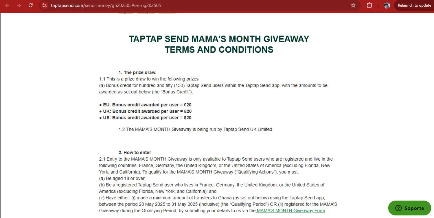 Taptap Send checkout page showing Taptap Send promo code box | Screenshot taken by SimplyCodes community member on Sep 20, 2025
