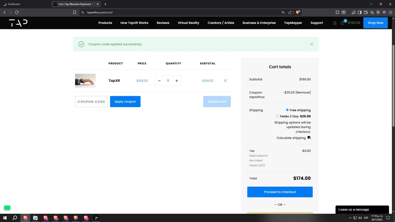 Tap With Us promo code screenshot showing code tapwithus applied at Tap With Us checkout page. Uploaded by SimplyCodes community member gggggggggggggggggggggg on Jul 21, 2025