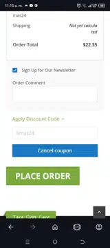 Xmas24 coupon verification screenshot