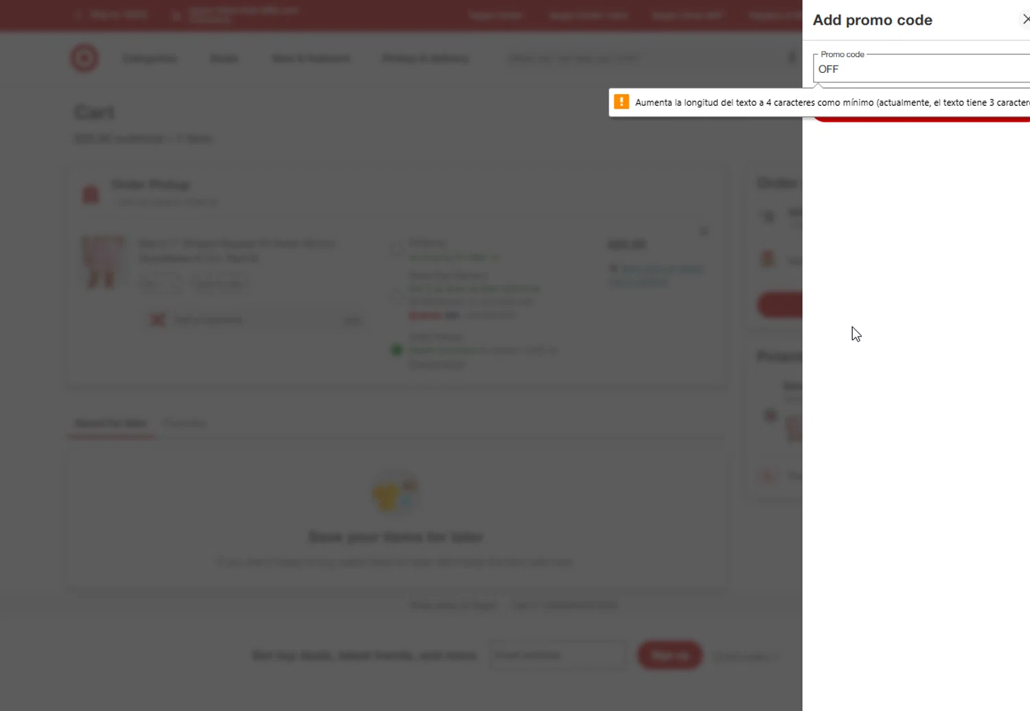 Target promo code screenshot showing code OFF applied at Target checkout page. Uploaded by SimplyCodes community member LuckyFinder274 on Mar 12, 2025