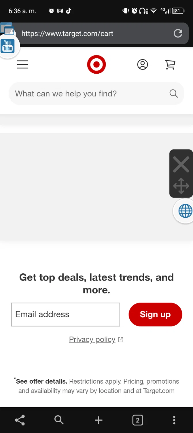 Target promo code screenshot showing code Rayanistuebest applied at Target checkout page. Uploaded by SimplyCodes community member MANTEQUILLA_MAVESA on Apr 22, 2025