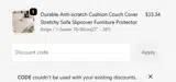 CODE coupon verification screenshot