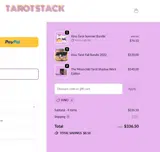Tarot Stack coupon verification screenshot