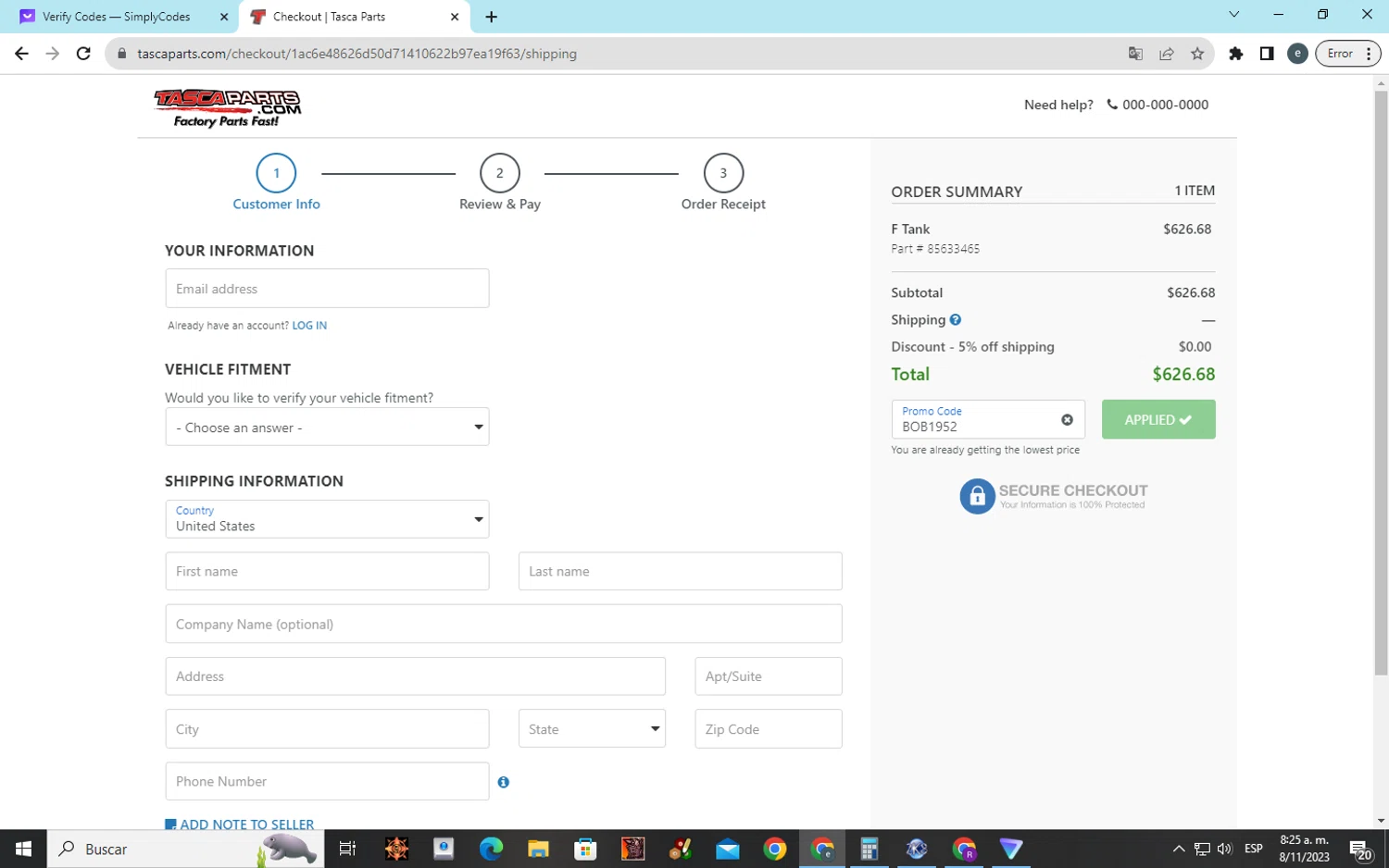 Tasca Parts Promo Codes 5 Off September 2024