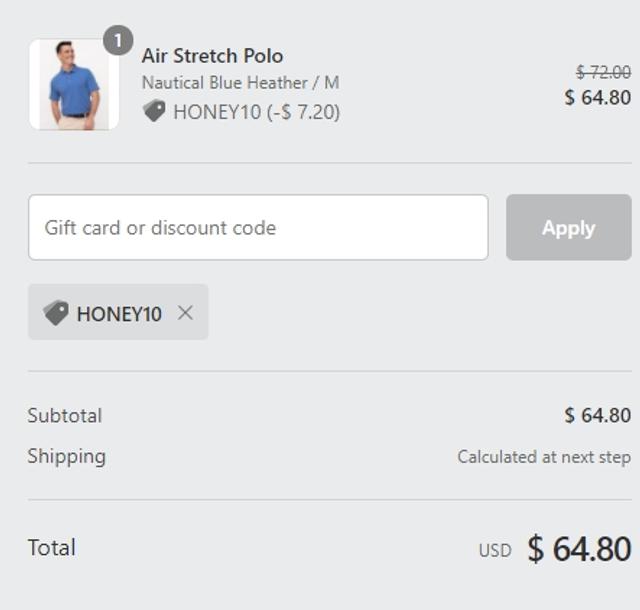 Tasc Performance checkout page showing Tasc Performance discount code box | Screenshot taken by SimplyCodes community member on May 21, 2020