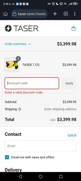 T7FLASH coupon verification screenshot