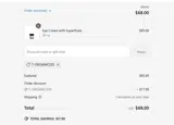 Taspen's Organics coupon verification screenshot