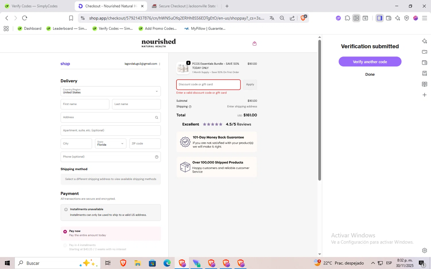 Tastefully Simple promo code screenshot showing code TSLETESHIA10 applied at Tastefully Simple checkout page. Uploaded by SimplyCodes community member aaaaaaaaaaaaaaa on Dec 1, 2025