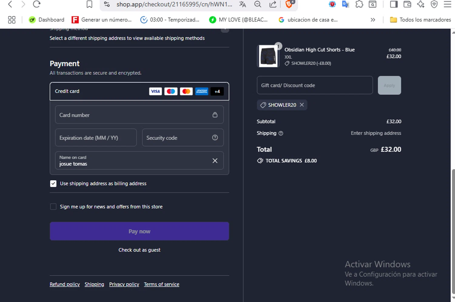 Tatami Fightwear discount code screenshot showing code SHOWLER20 applied at Tatami Fightwear checkout page. Uploaded by SimplyCodes community member VoucherFalcon3942 on Jul 26, 2025