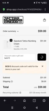 bcb15 coupon verification screenshot