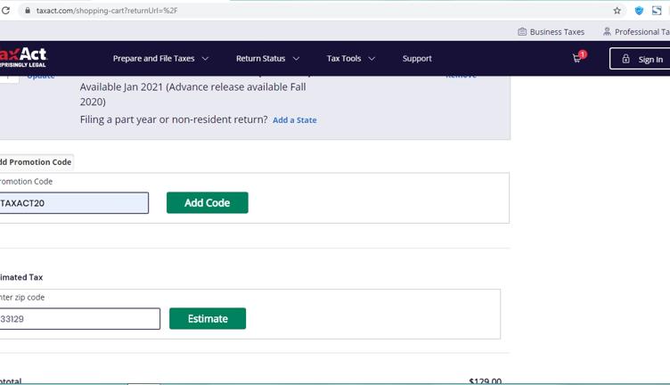 TaxAct Promo Codes - 20% Off (1 Verified) Mar 2026