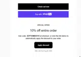 SEPTEMBER10 coupon verification screenshot